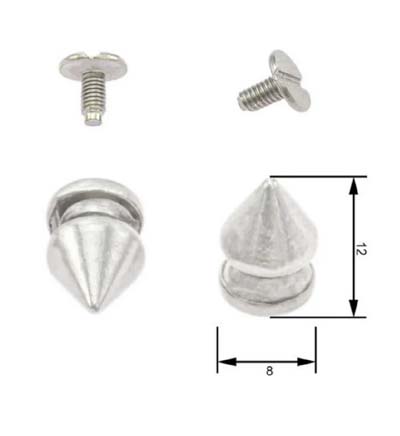 Punk Rock kúpos dísz szegecs 12 mm .- Ft /db - NIKKEL